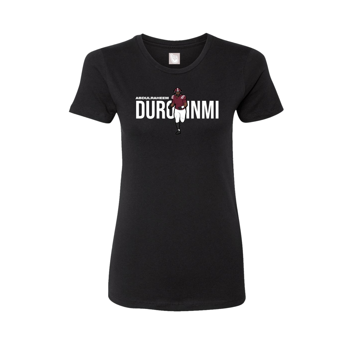 Fitted Women's Tee — Player Name in Black