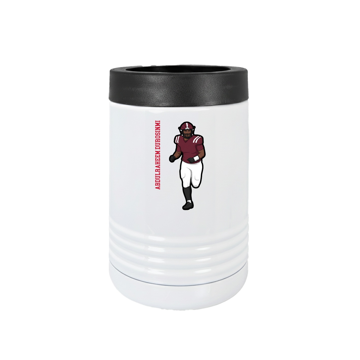Beverage Holder — Name Vertical in White