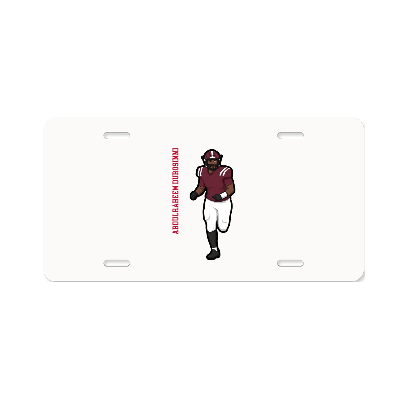 License Plate — Name Vertical in Classic