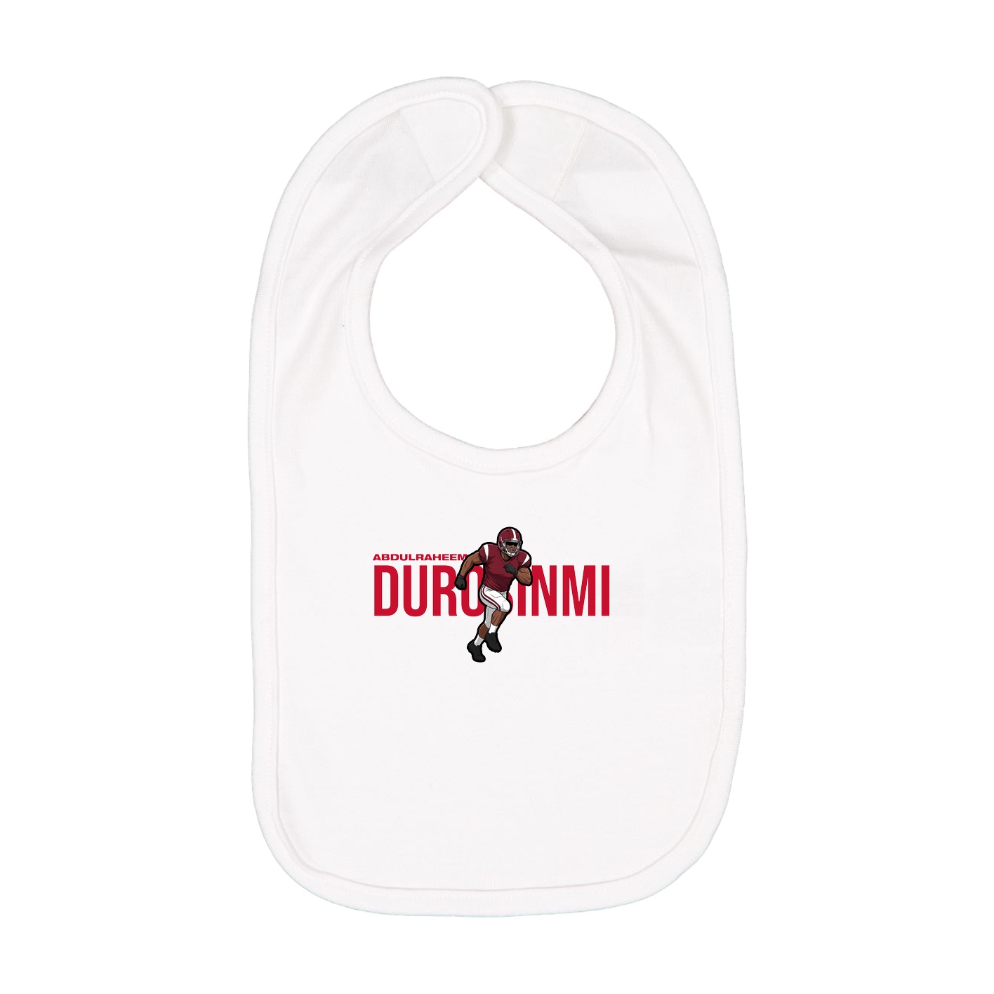 Infant Bib — Player Name in White