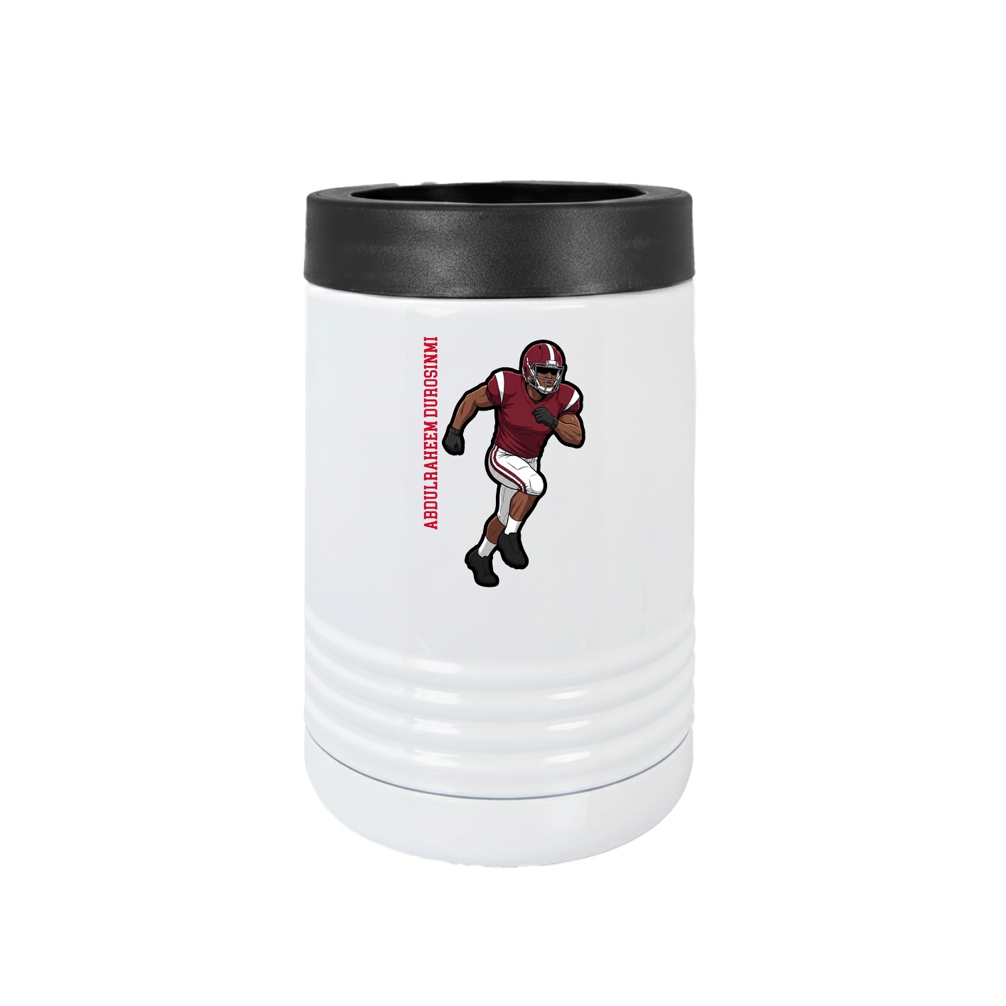 Beverage Holder — Name Vertical in White