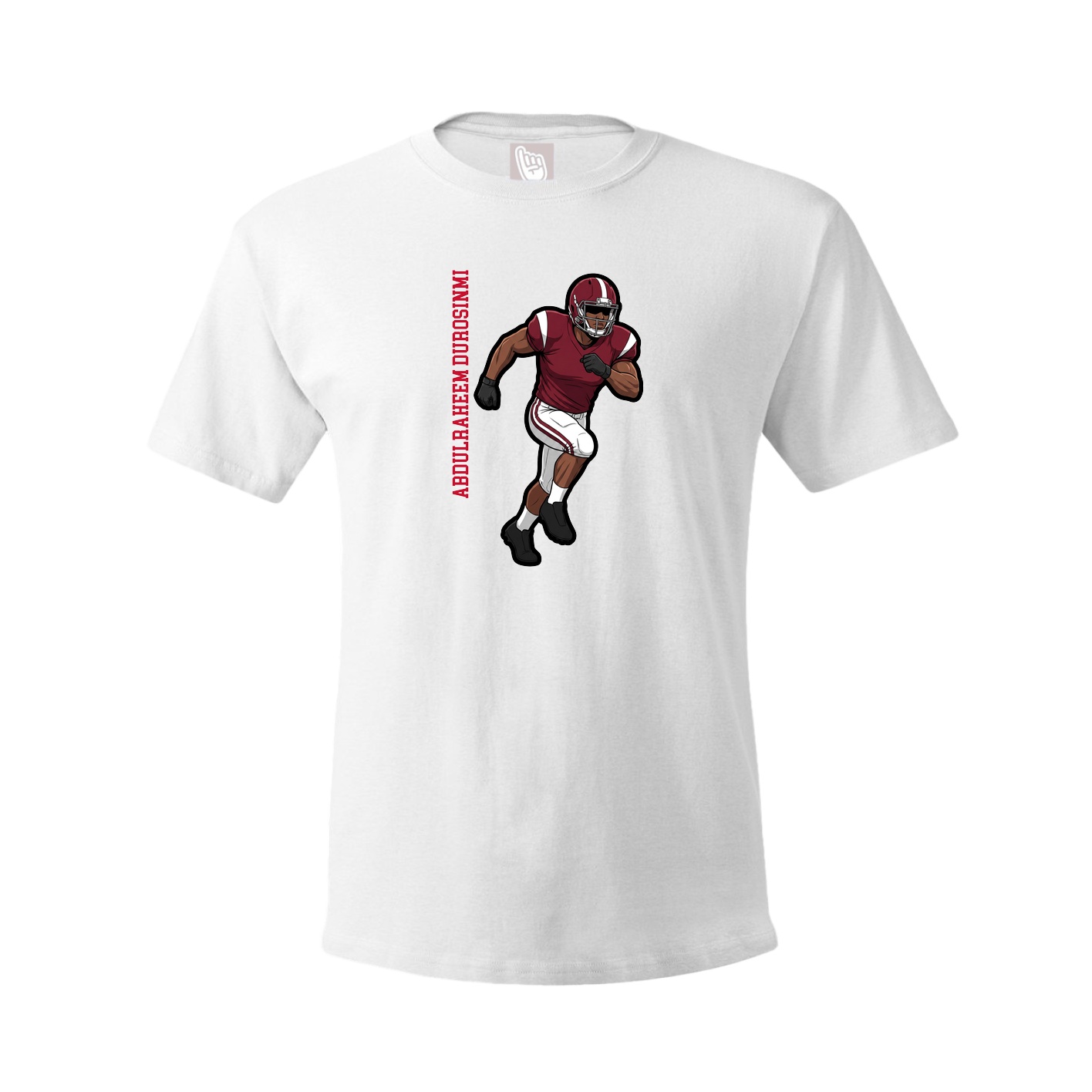 Youth Tee — Name Vertical in White