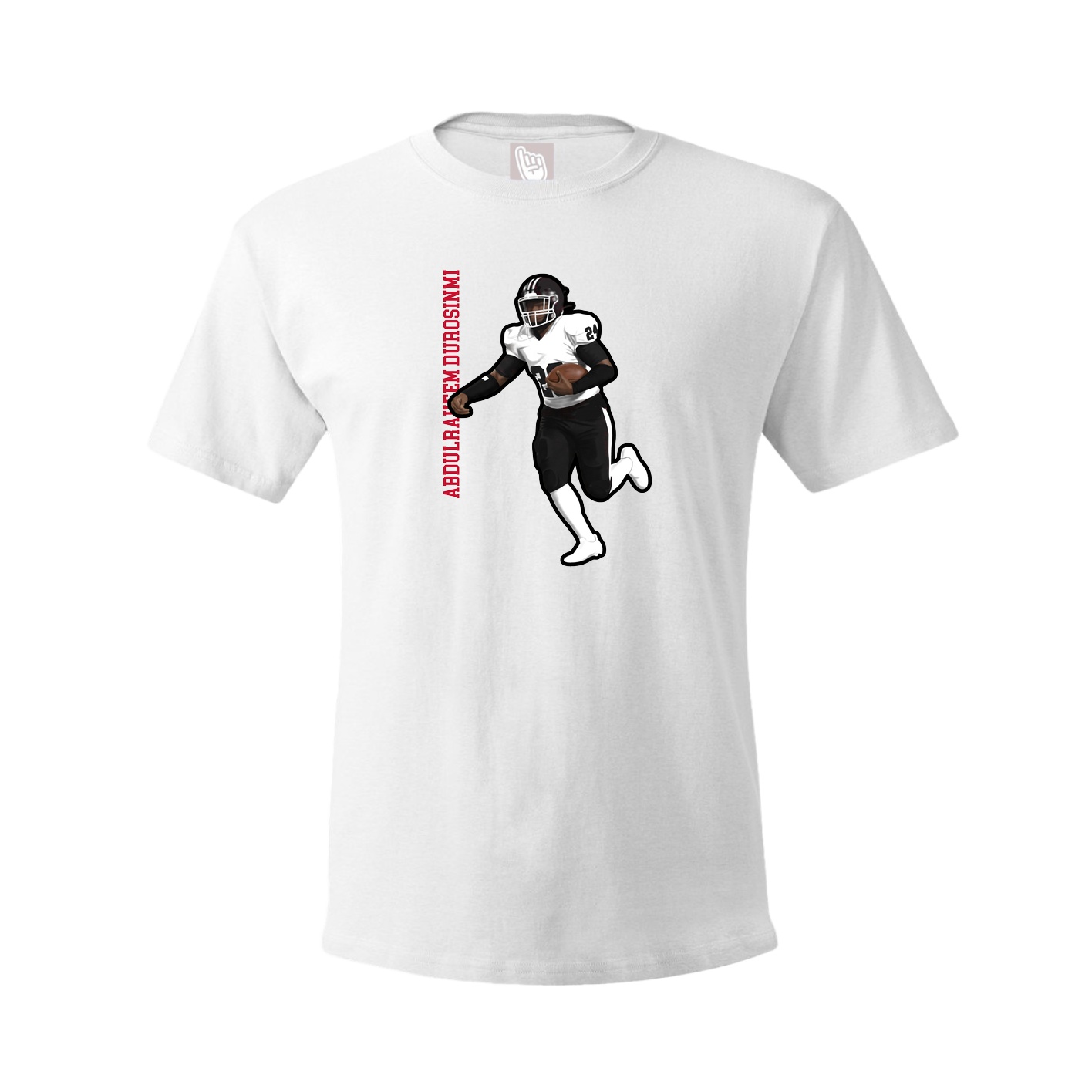 Tee — Name Vertical in White