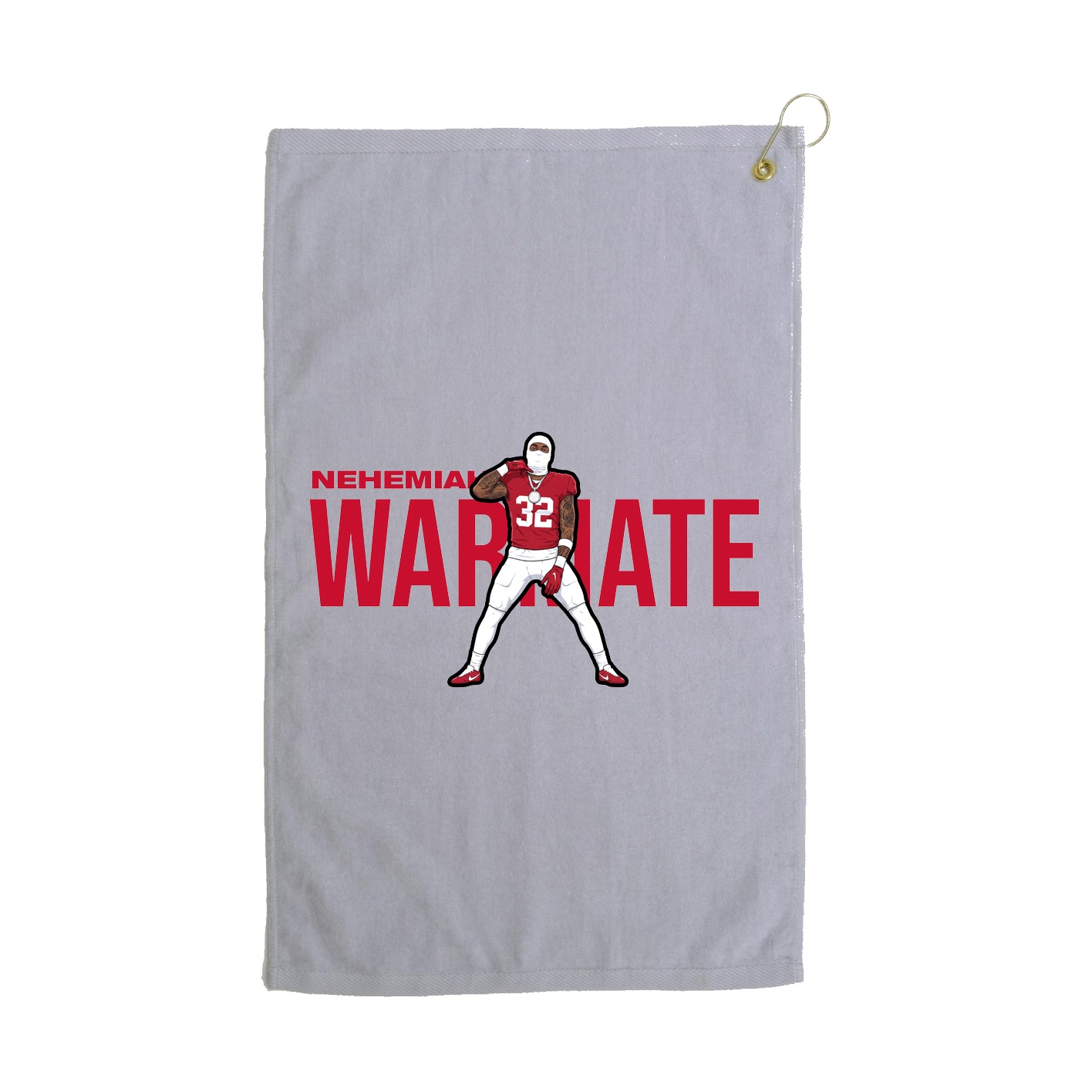 Golf Towel — Player Name in Grey