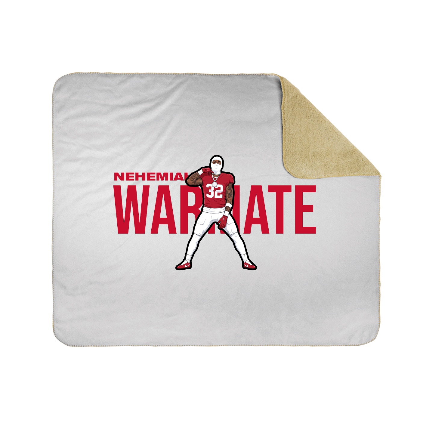 Throw Blanket — Player Name in White