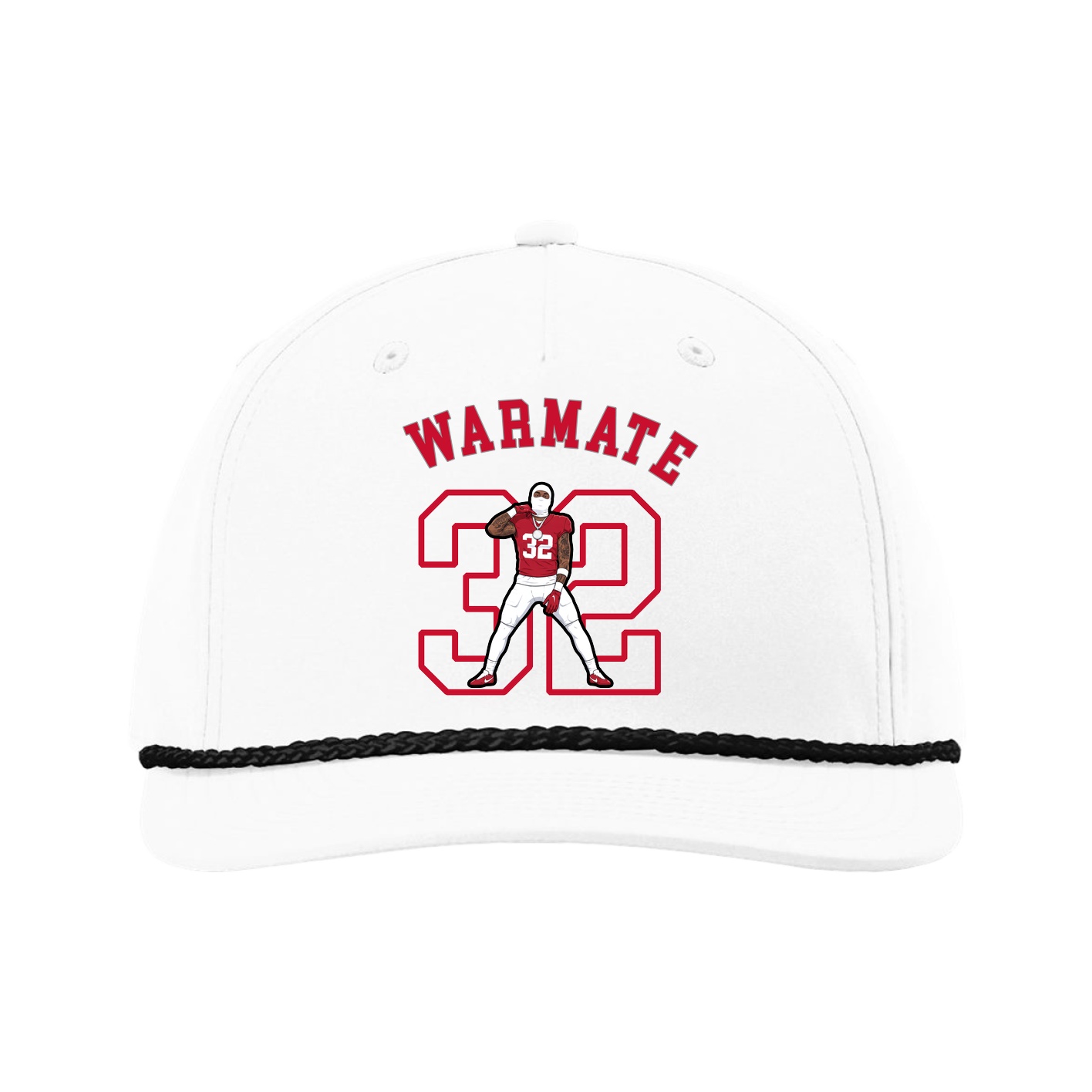 Five-Panel Classic Rope Cap — Shirsey Arch in White