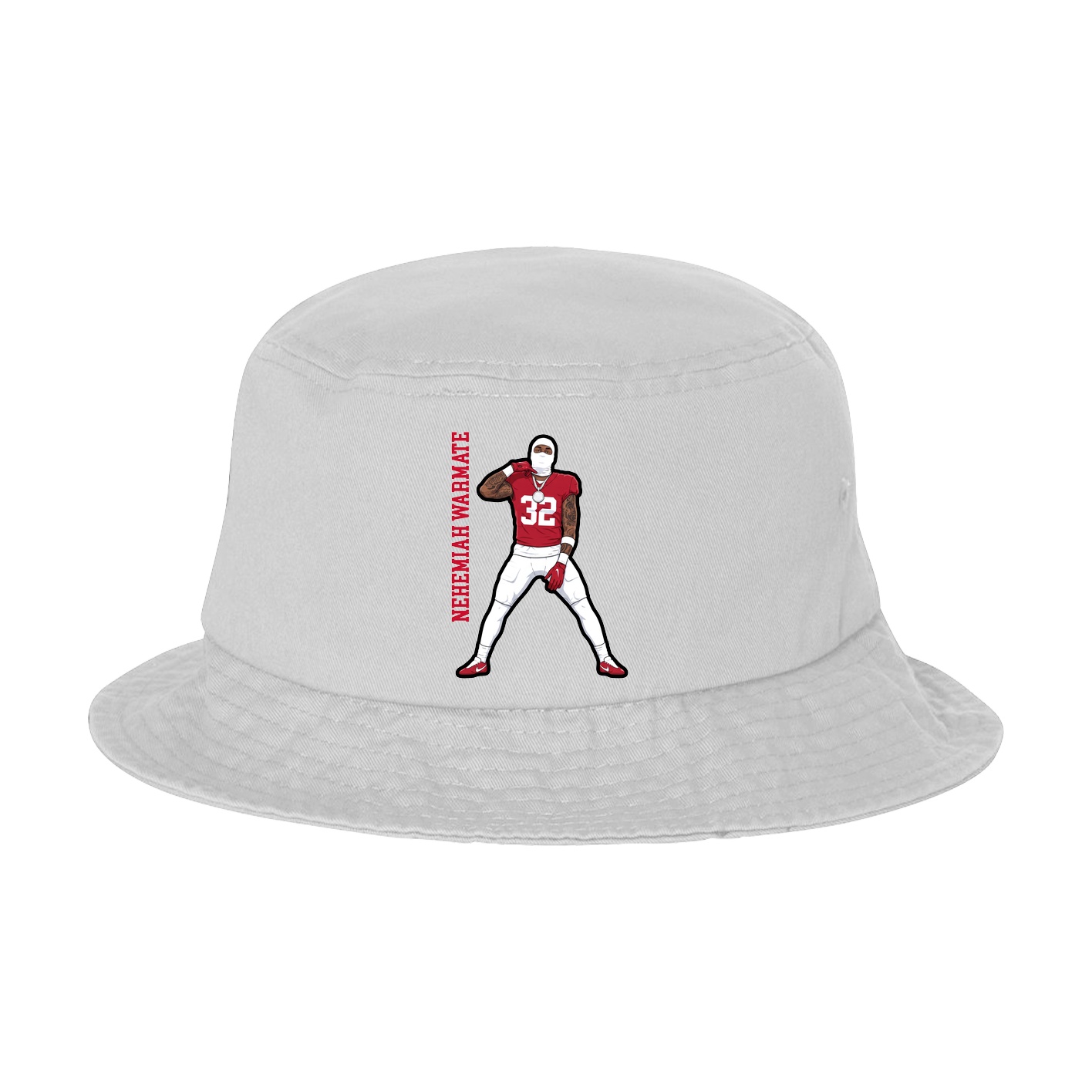 Bucket Cap — Name Vertical in White