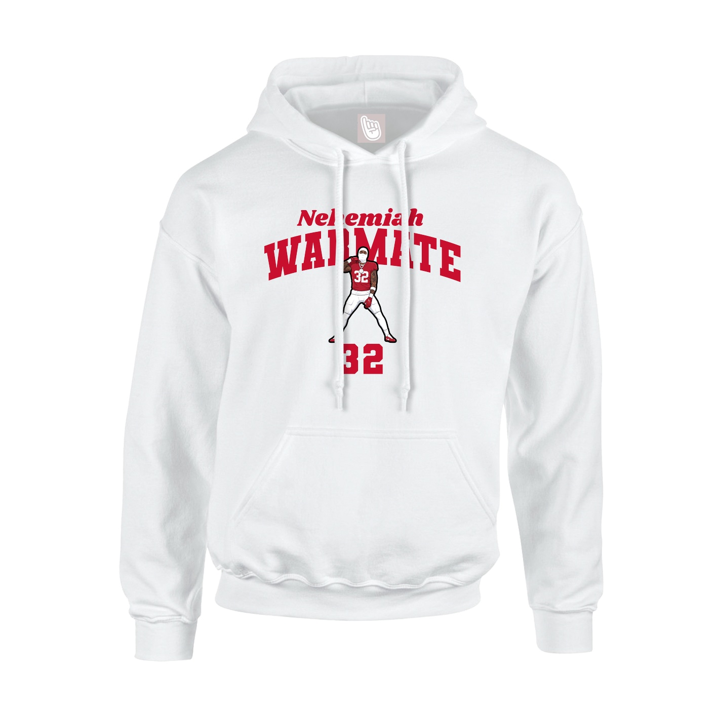 Youth Hoodie — Signature Arch in White