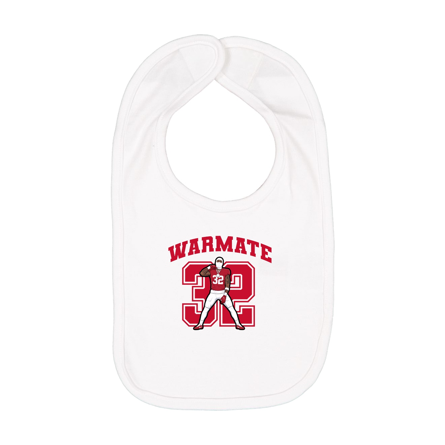 Infant Bib — Number in White