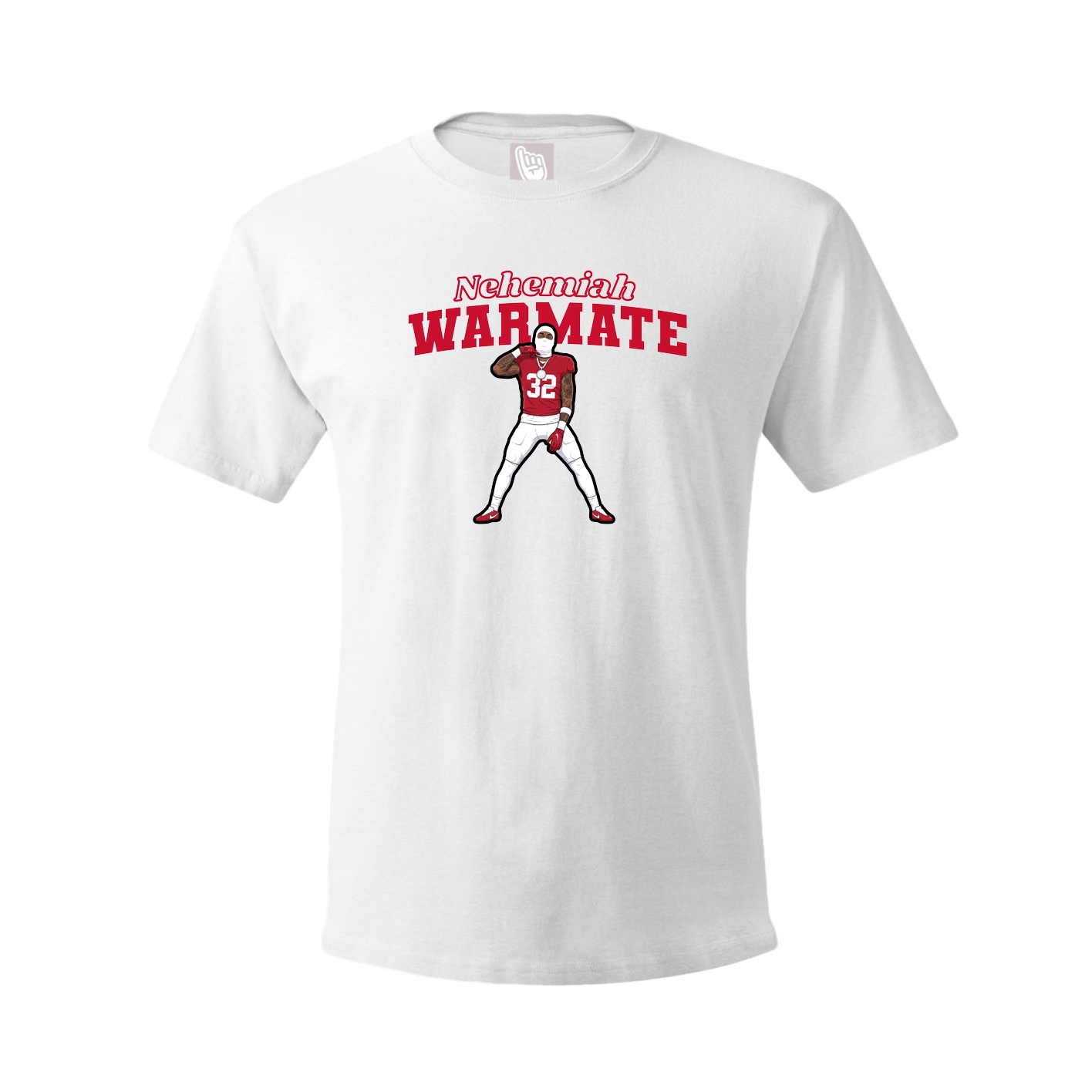 Youth Tee — Name Arch in White