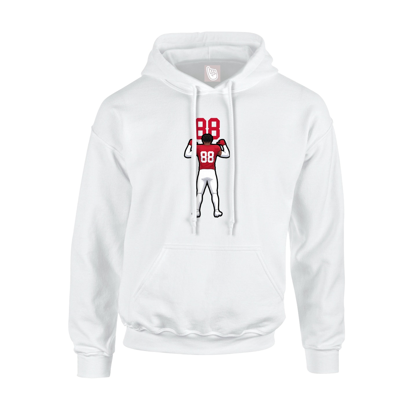 Hoodie — Number Top in White