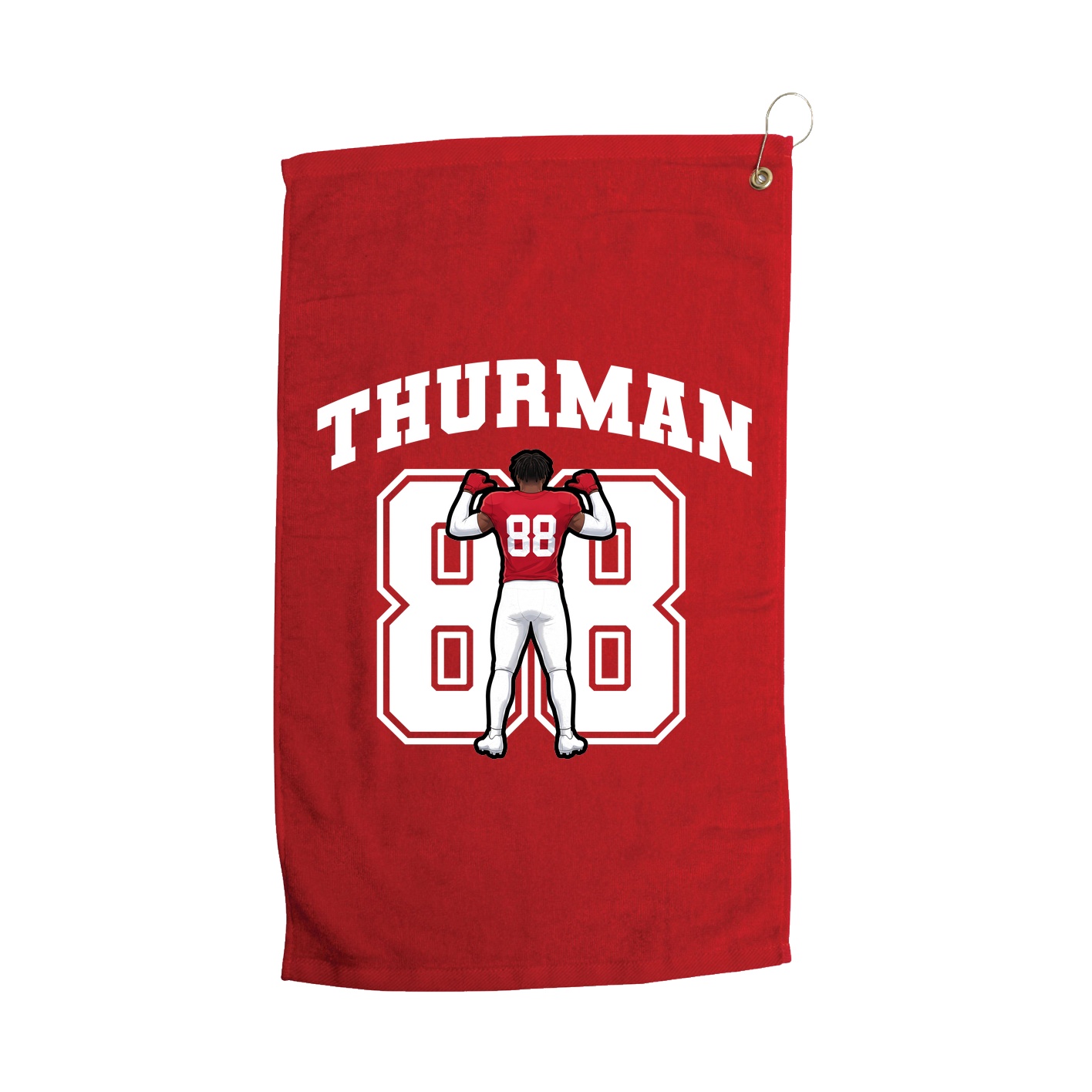 Golf Towel — Number in Red