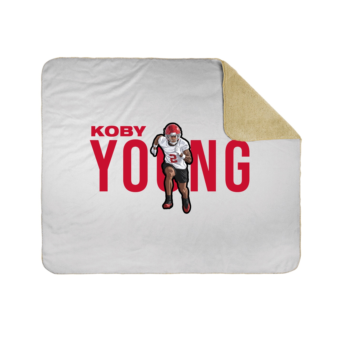 Throw Blanket — Player Name in White