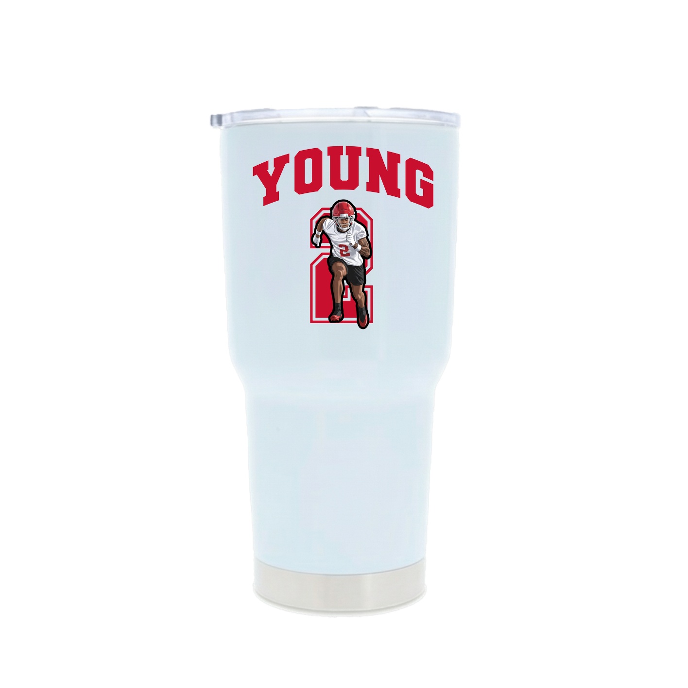 30oz Stainless Steel Tumbler — Number in White
