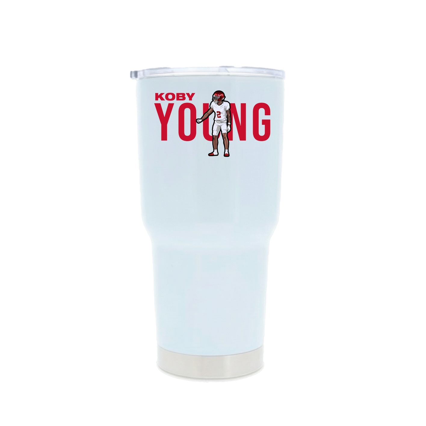 30oz Stainless Steel Tumbler — Player Name in White