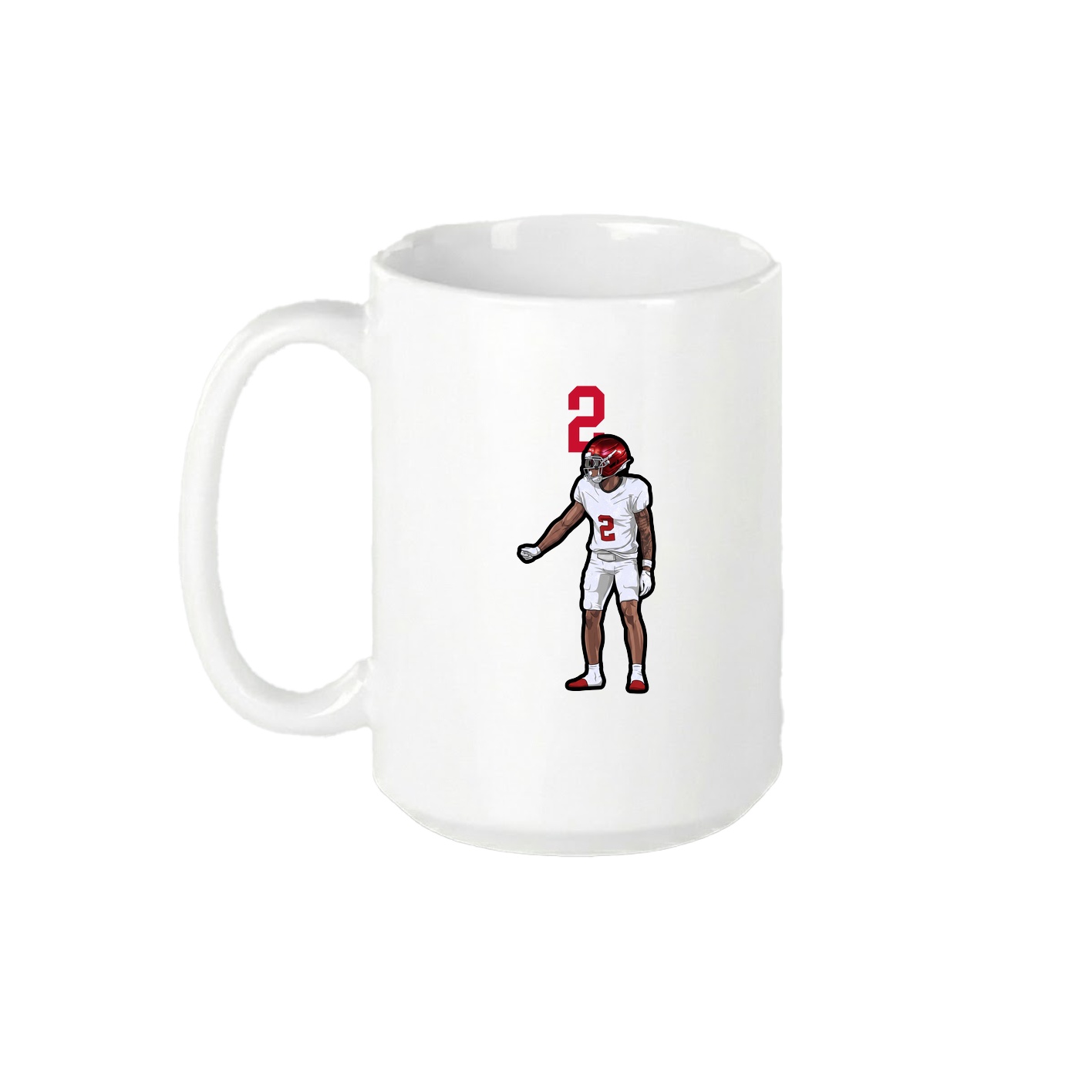 15oz Coffee Mug — Number Top in White