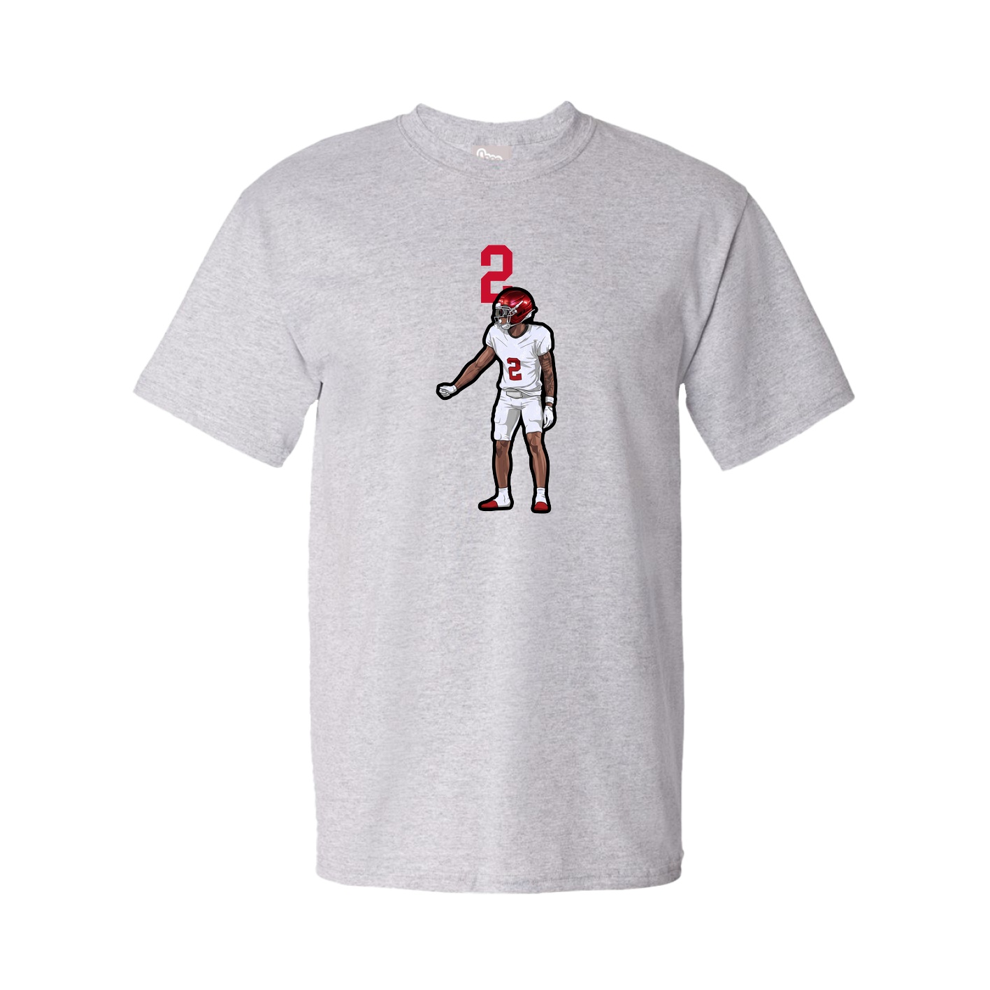 Youth Tee — Number Top in Grey