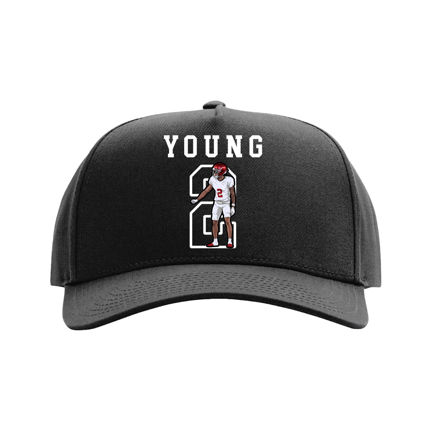 Full Fabric Five-Panel Champ Cap — Shirsey in Black