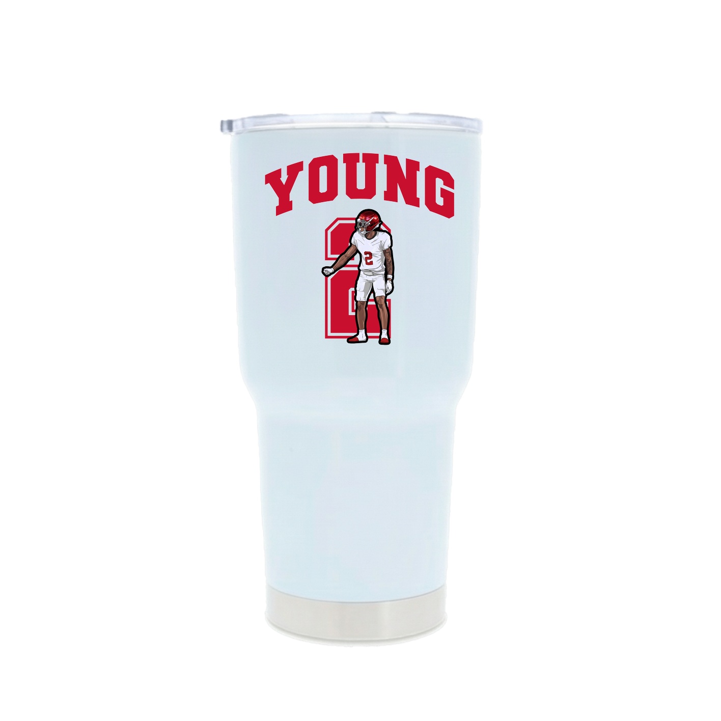 30oz Stainless Steel Tumbler — Number in White