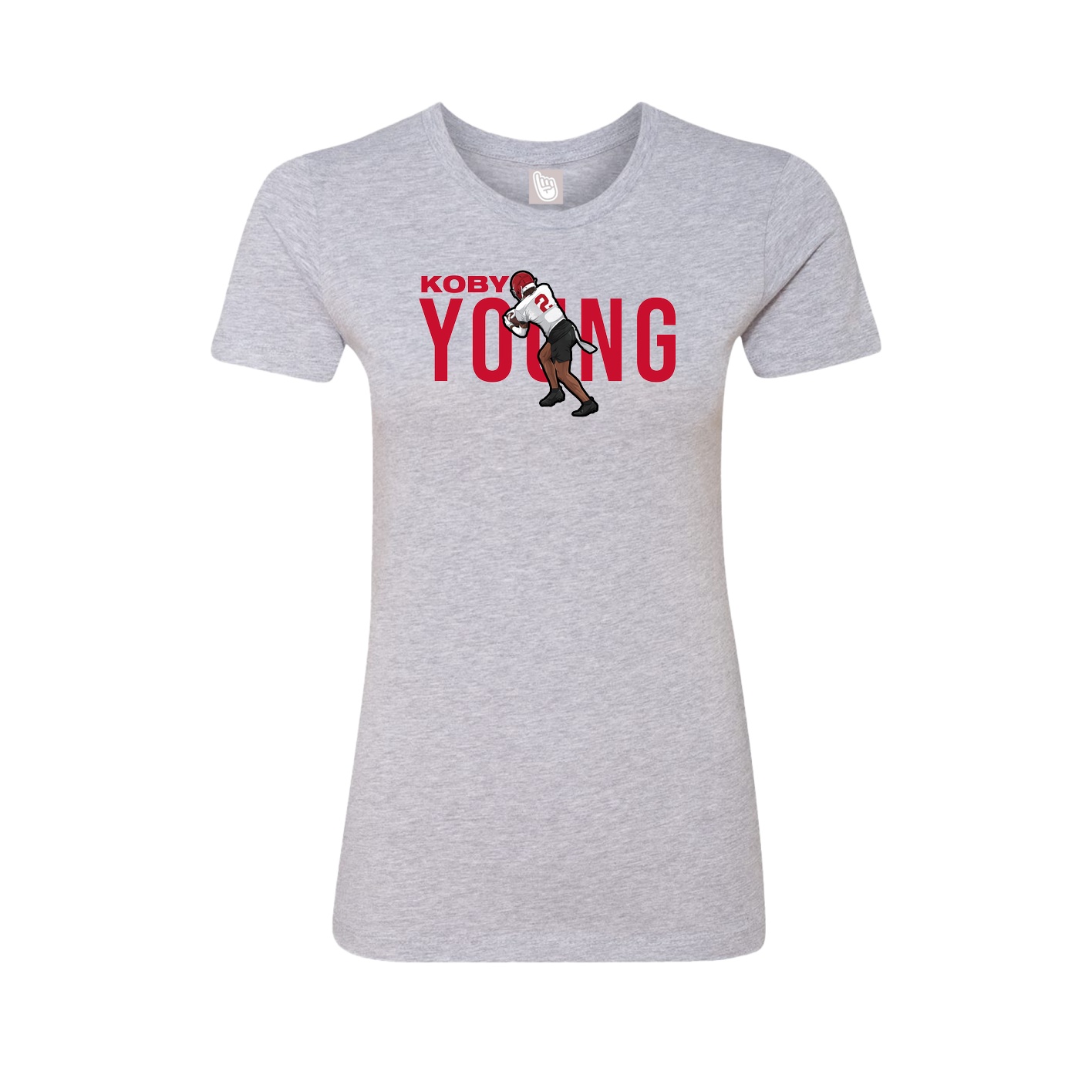 Fitted Women's Tee — Player Name in Grey