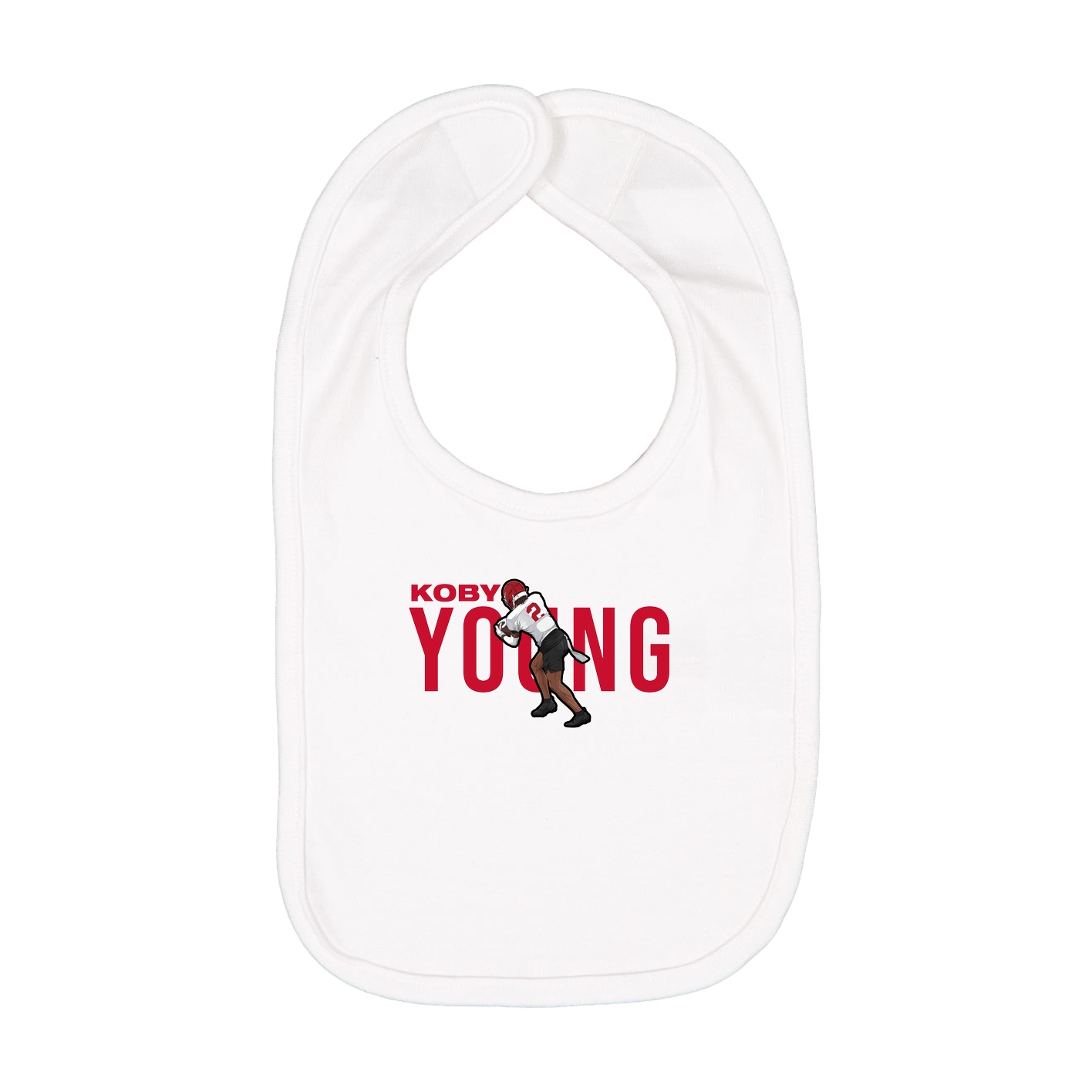 Infant Bib — Player Name in White