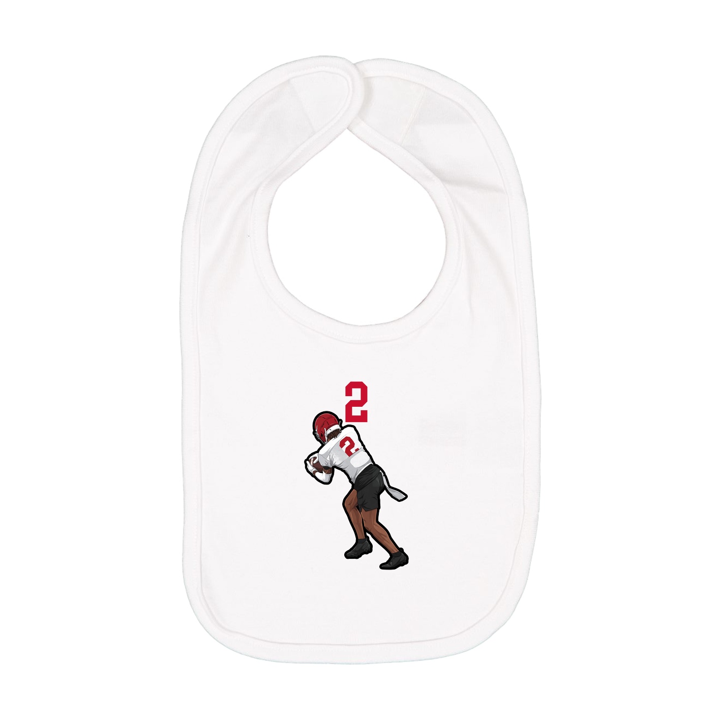 Infant Bib — Number Top in White