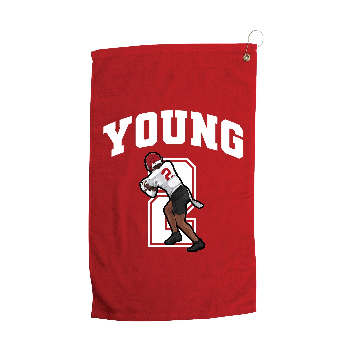 Golf Towel — Number in Red