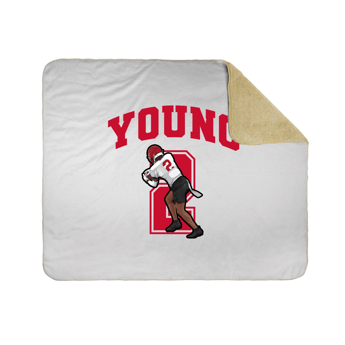 Throw Blanket — Number in White