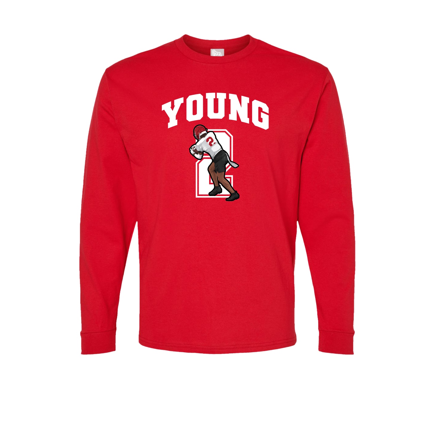 Long Sleeve Tee — Number in Red