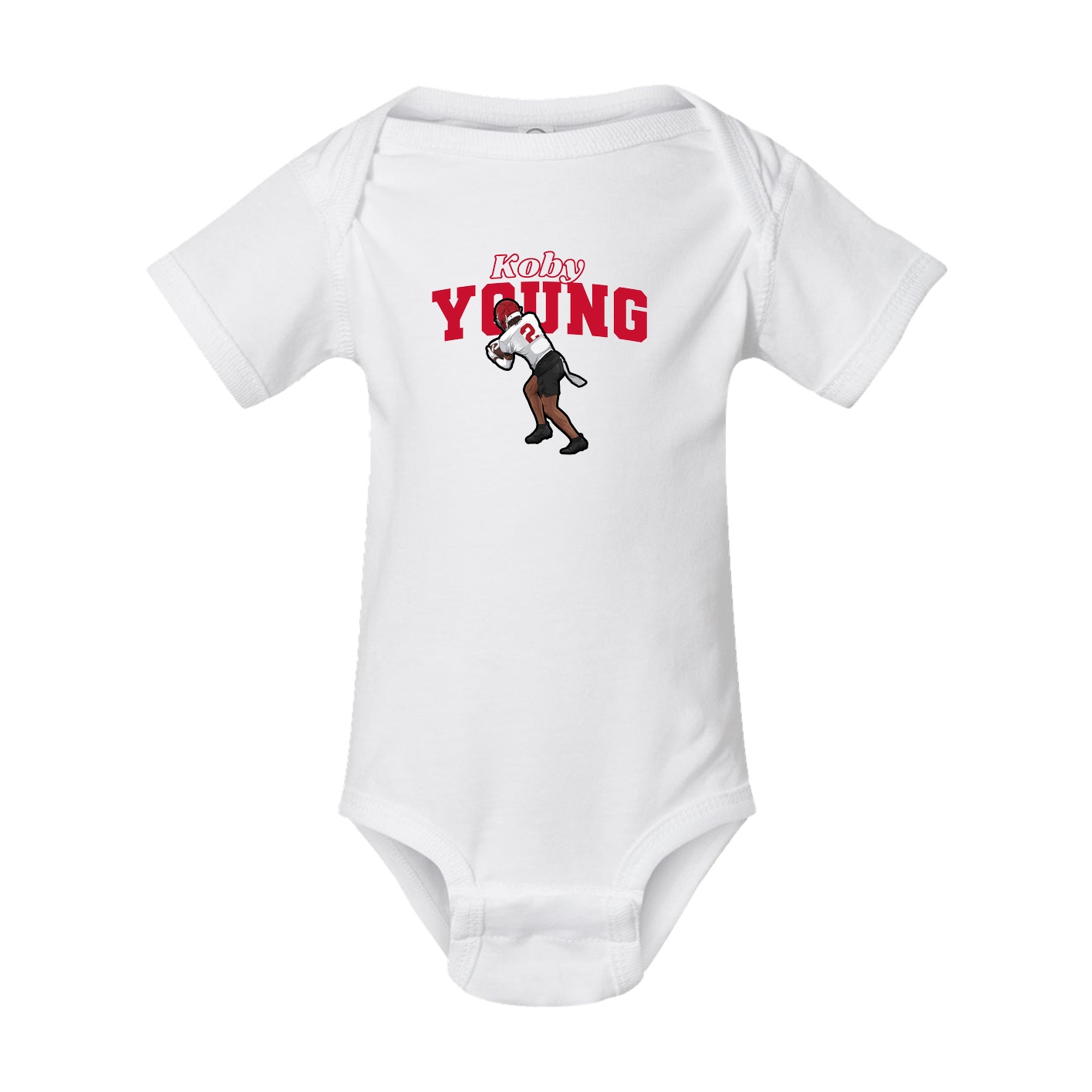 Baby Onesie — Name Arch in White