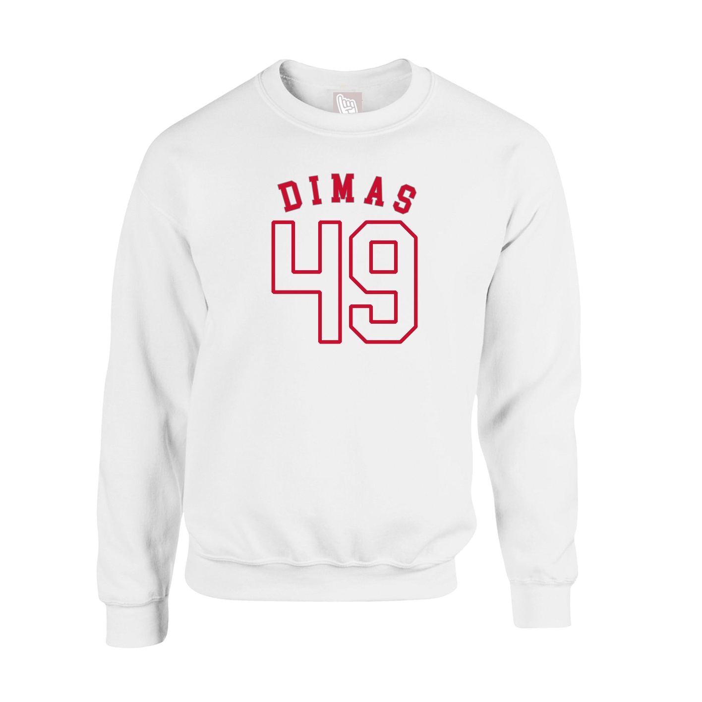 Fleece Crew — Shirsey Arch in White