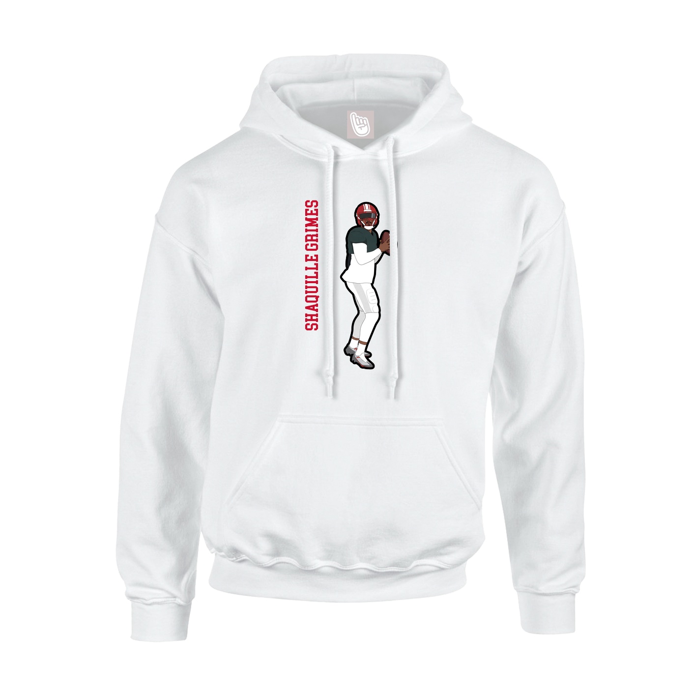 Hoodie — Name Vertical in White