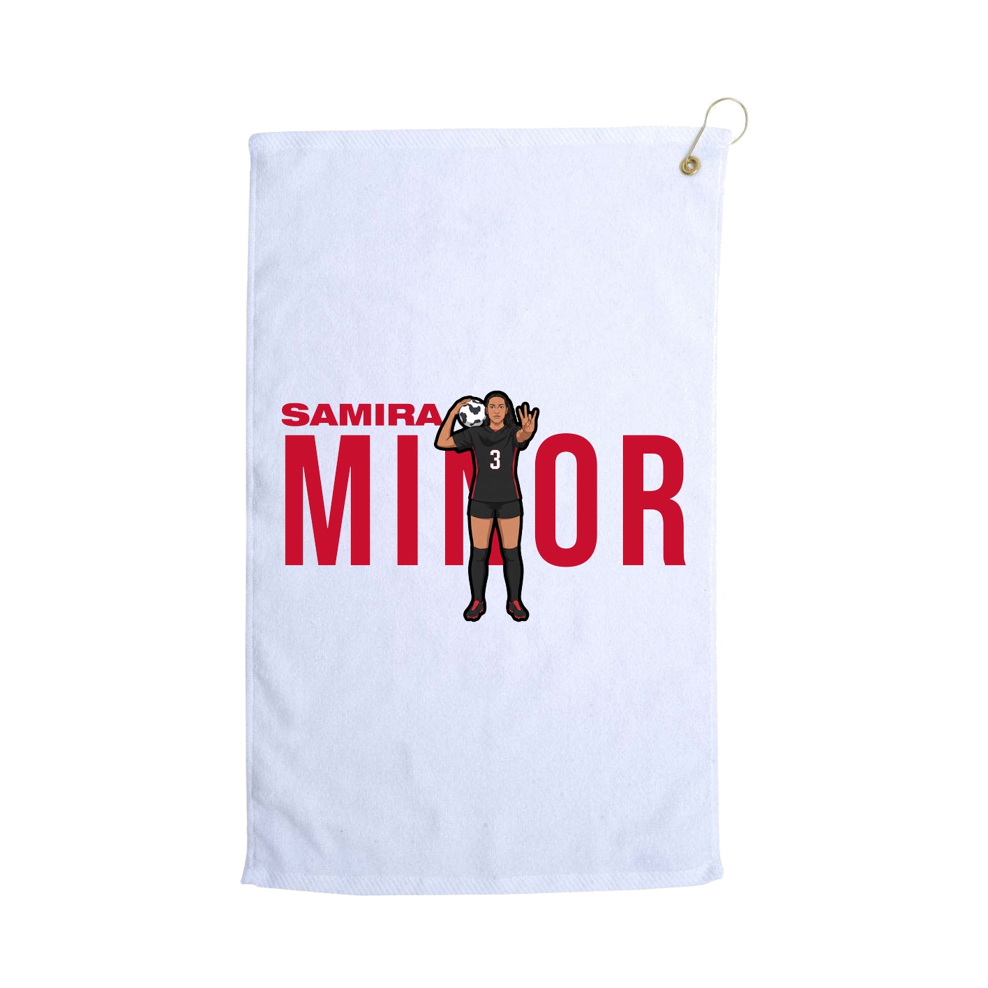 Golf Towel — Player Name in White
