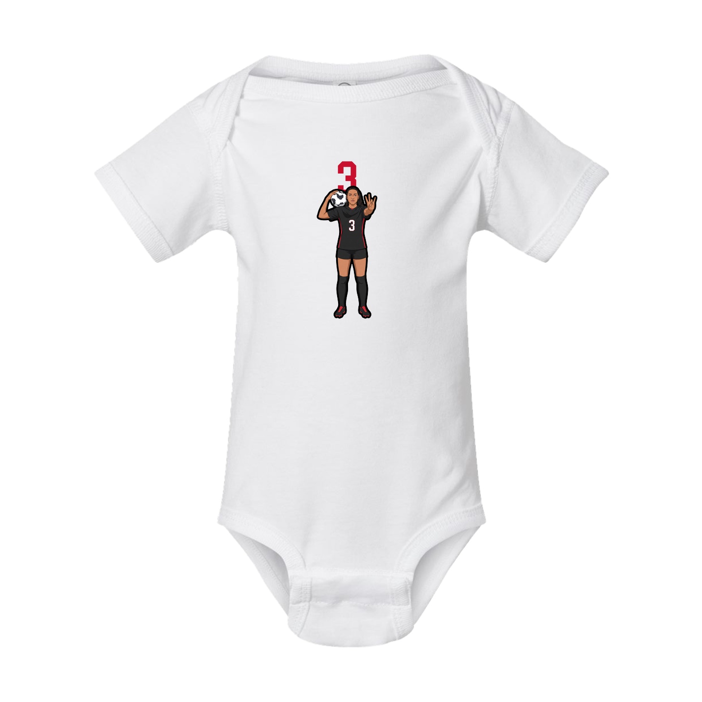 Baby Onesie — Number Top in White