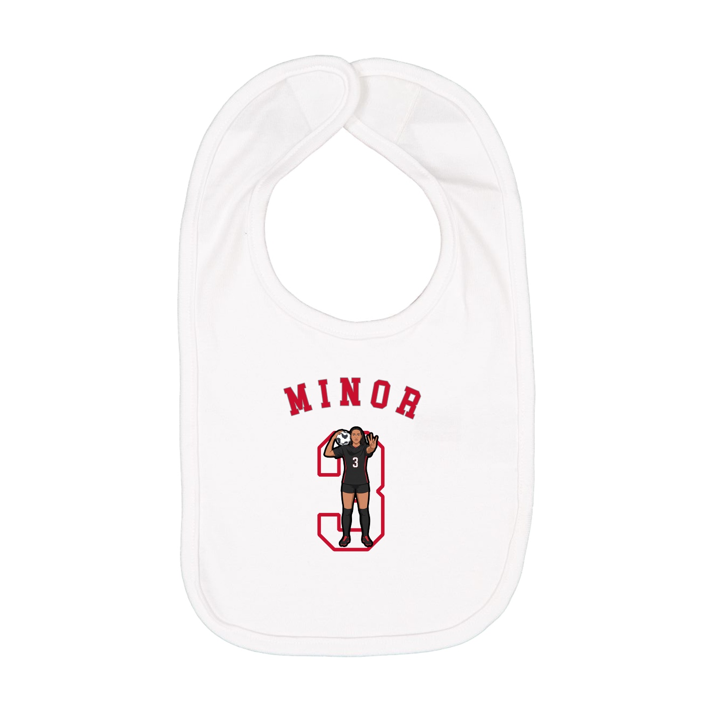 Infant Bib — Shirsey Arch in White