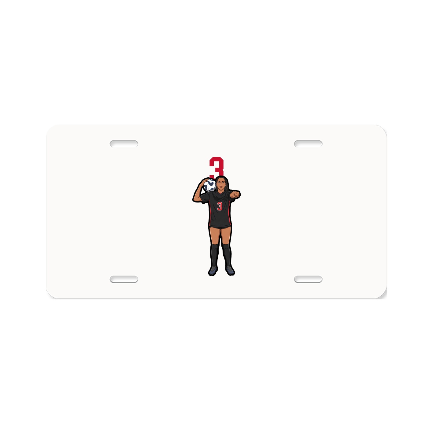 License Plate — Number Top in Classic