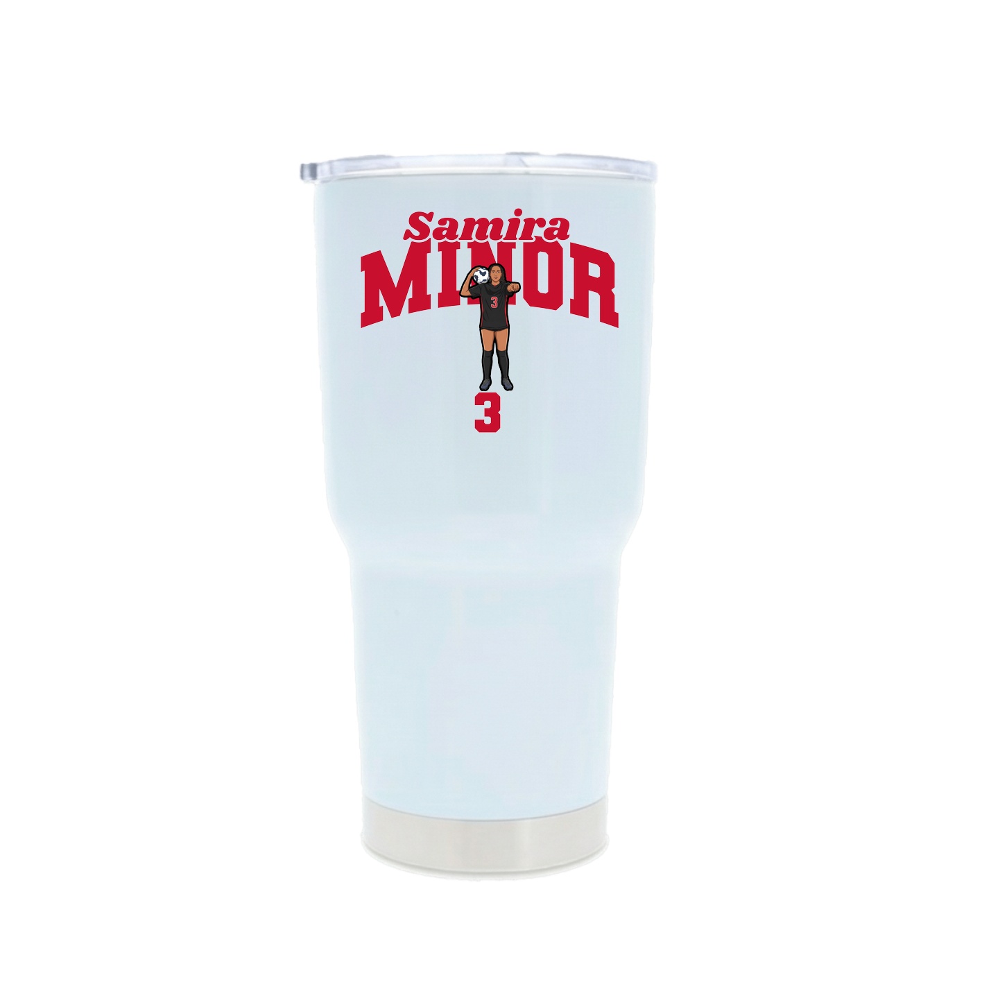 30oz Stainless Steel Tumbler — Signature Arch in White