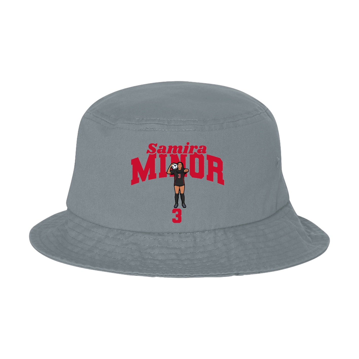 Bucket Cap — Signature Arch in Grey