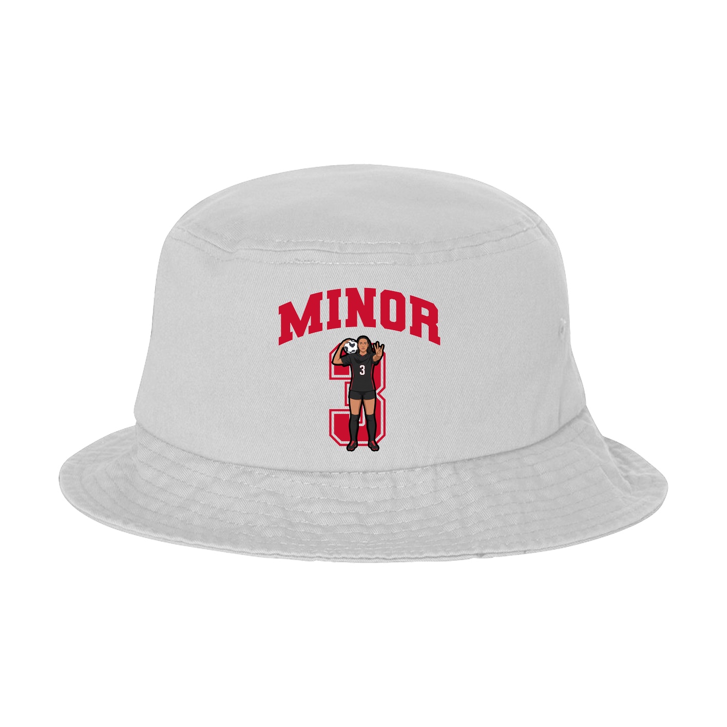 Bucket Cap — Number in White