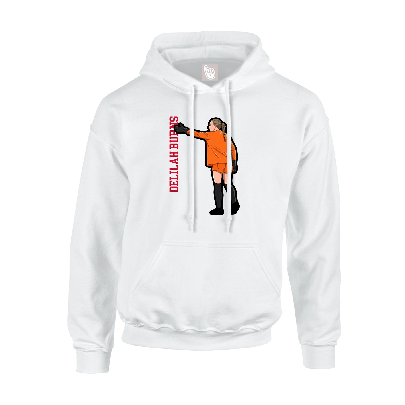 Hoodie — Name Vertical in White