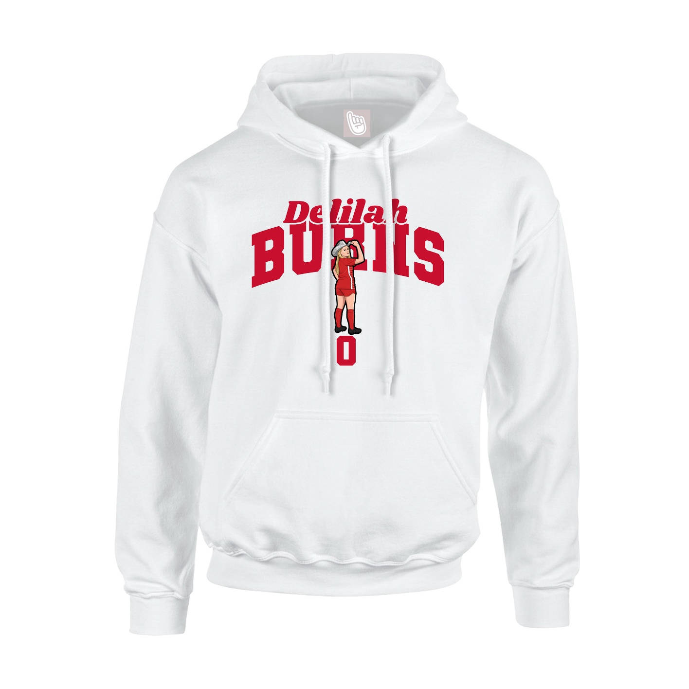 Youth Hoodie — Signature Arch in White