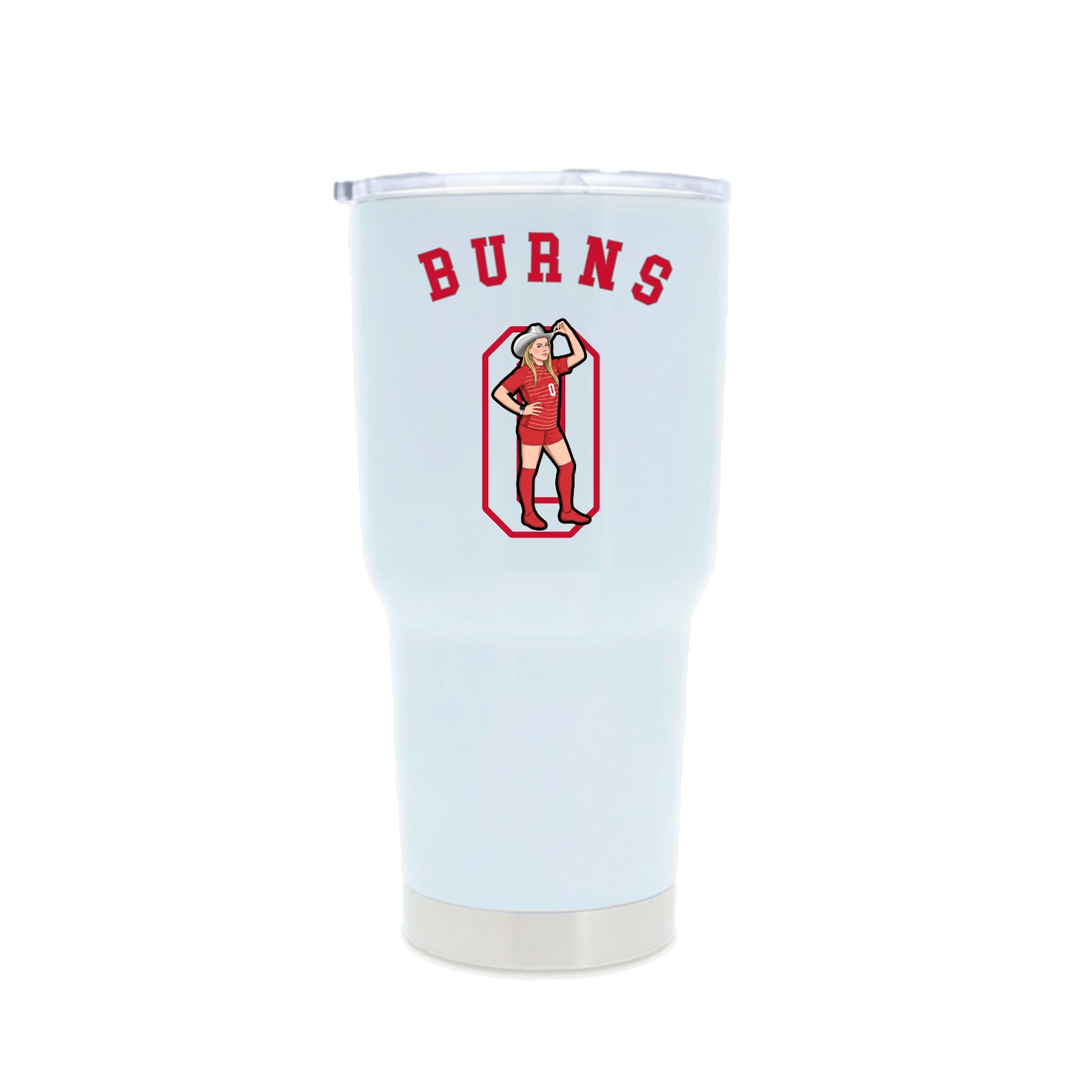 30oz Stainless Steel Tumbler — Shirsey Arch in White