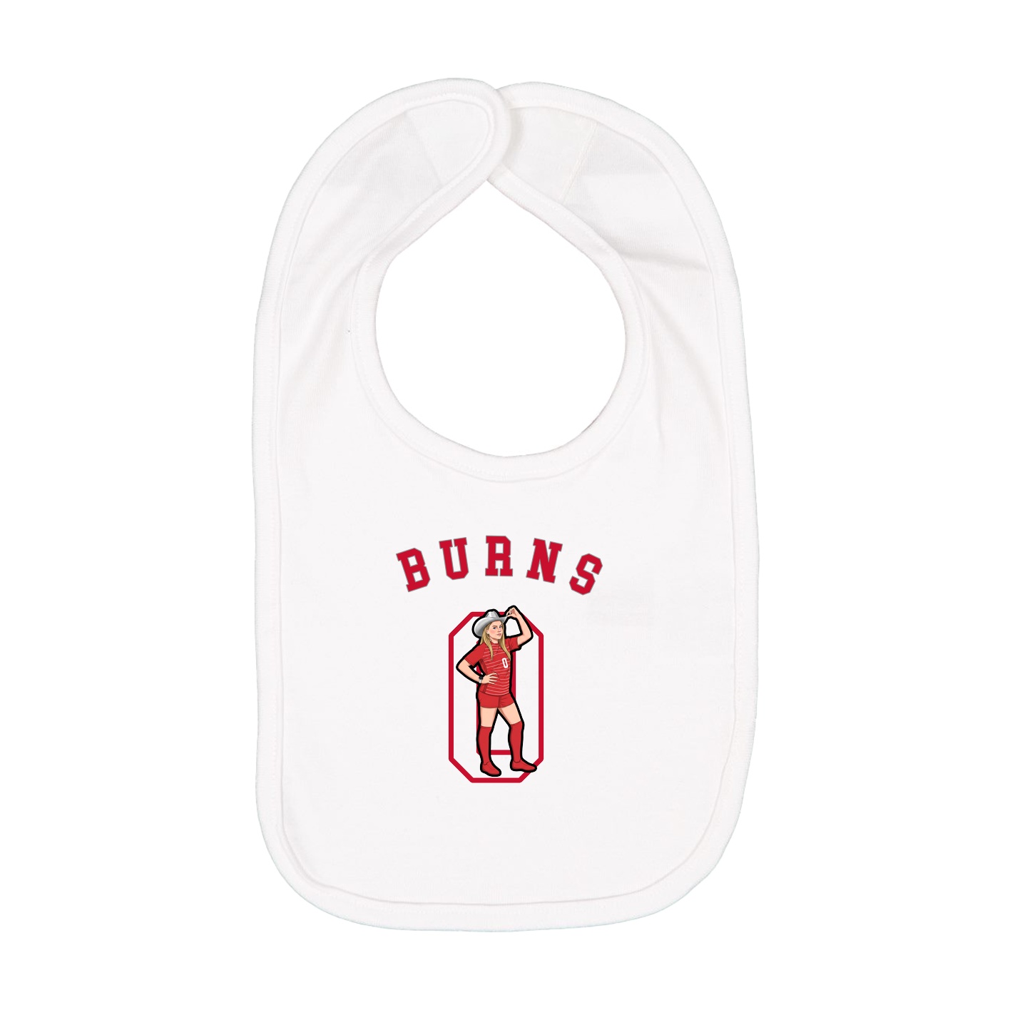 Infant Bib — Shirsey Arch in White