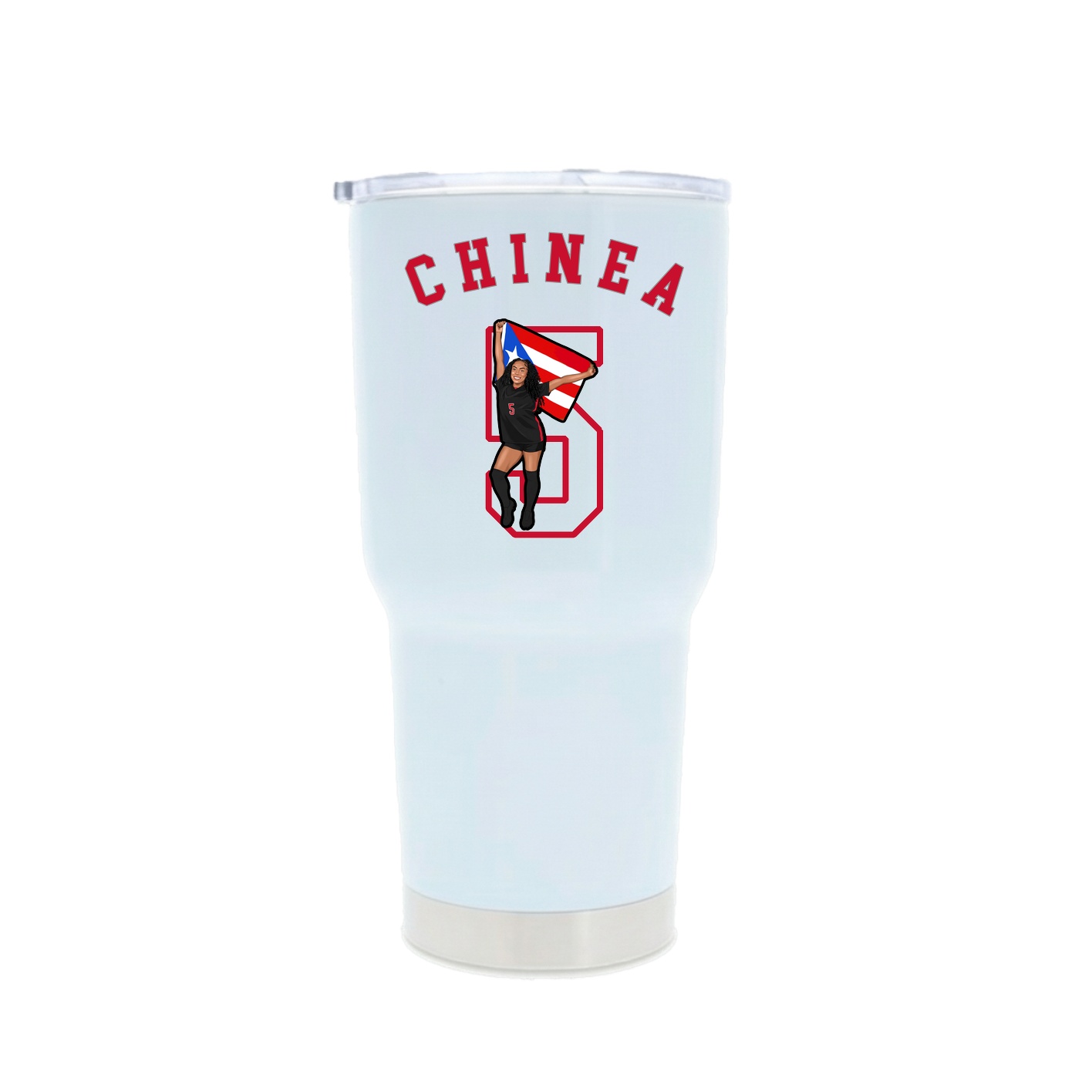 30oz Stainless Steel Tumbler — Shirsey Arch in White