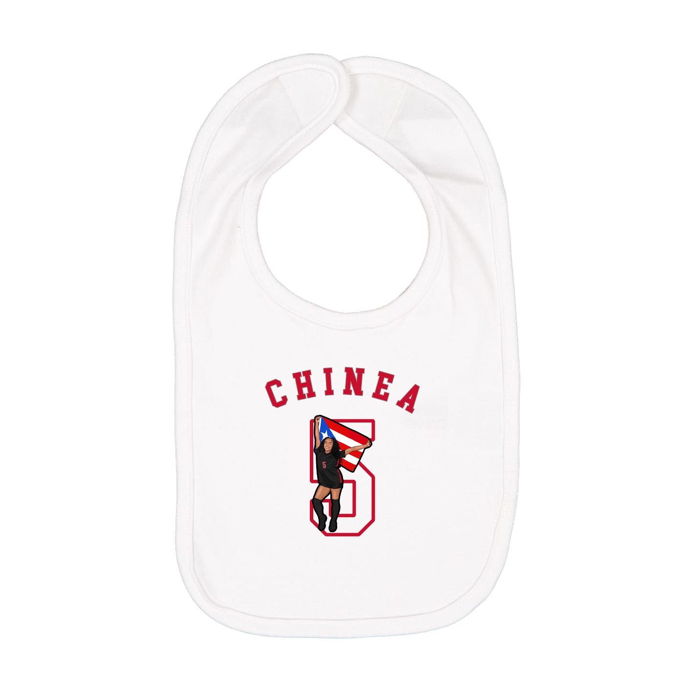 Infant Bib — Shirsey Arch in White