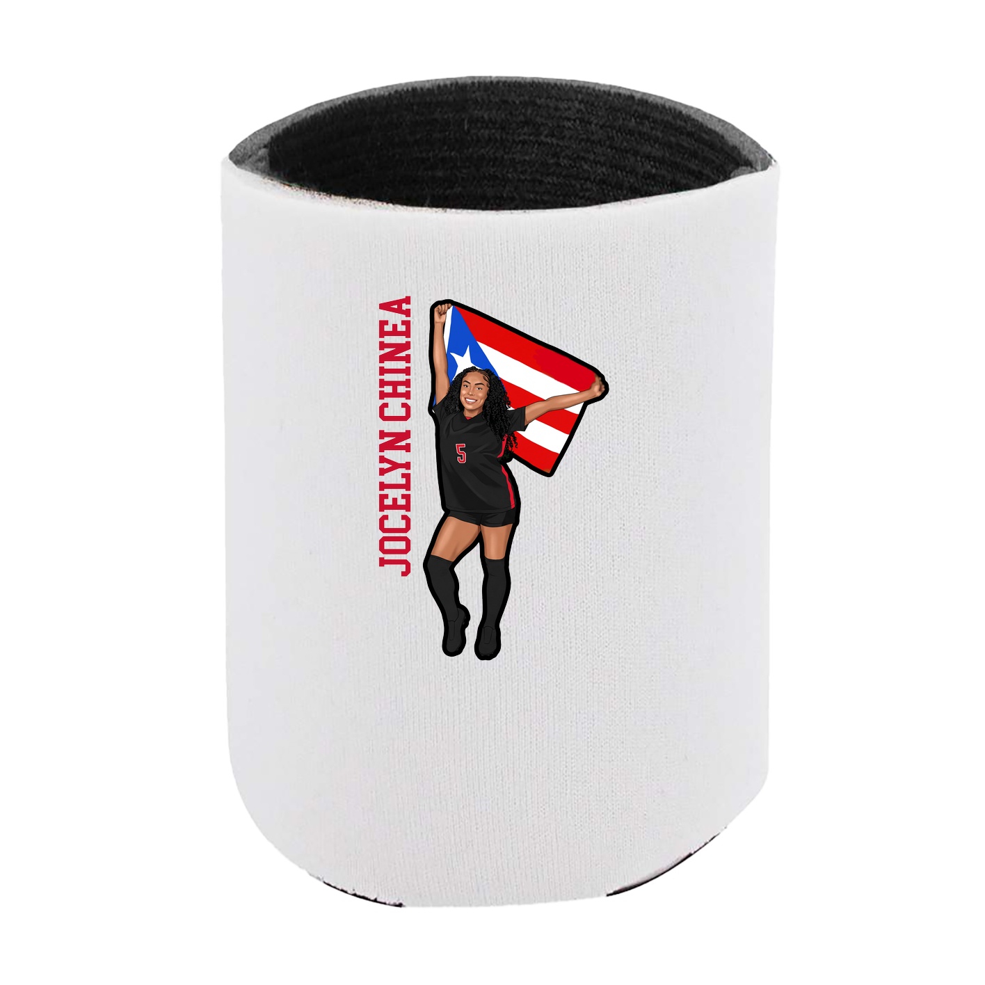 Can Holder — Name Vertical in White