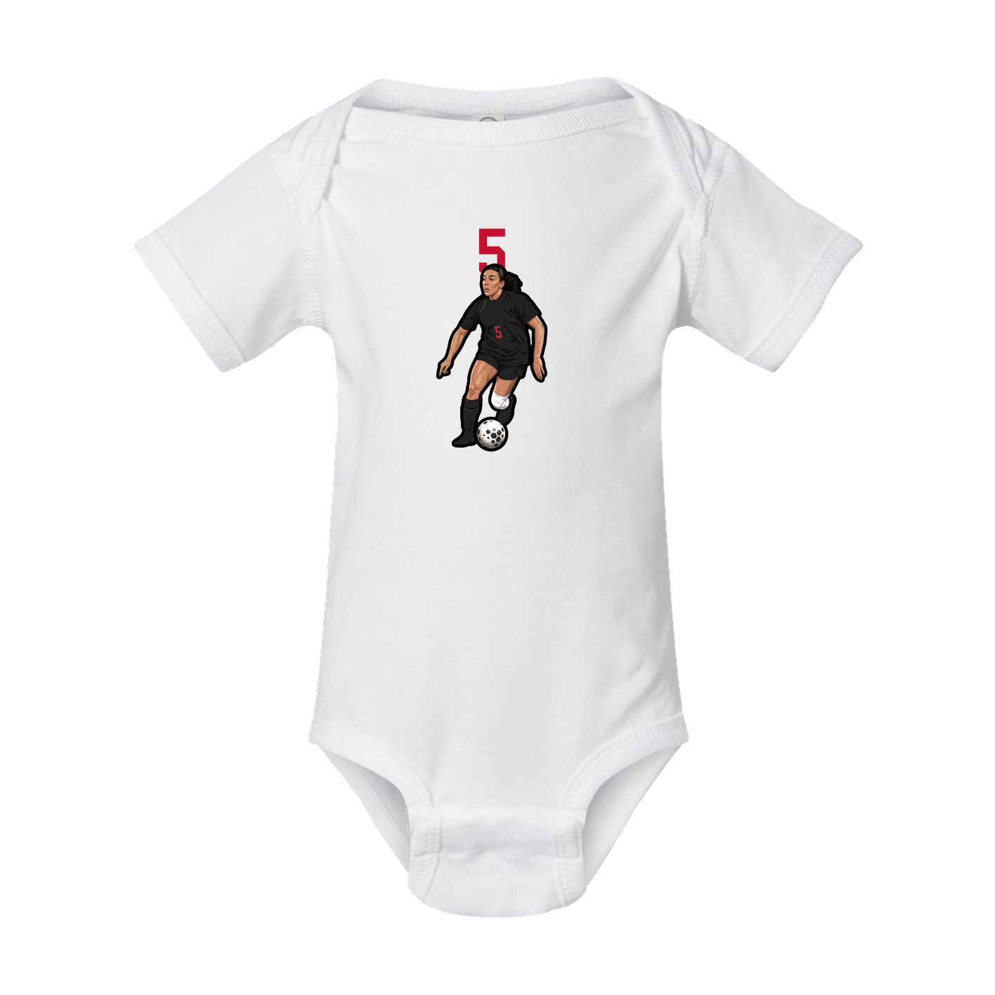Baby Onesie — Number Top in White