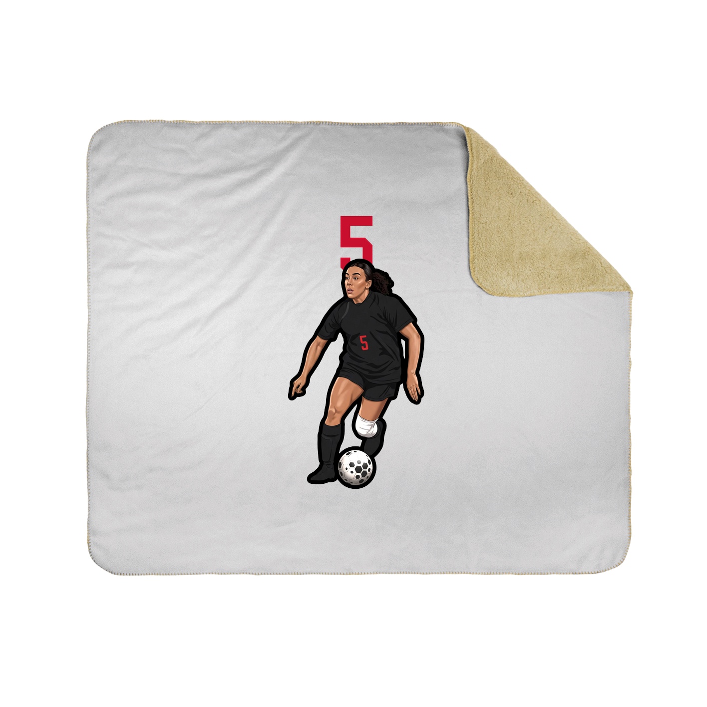 Throw Blanket — Number Top in White