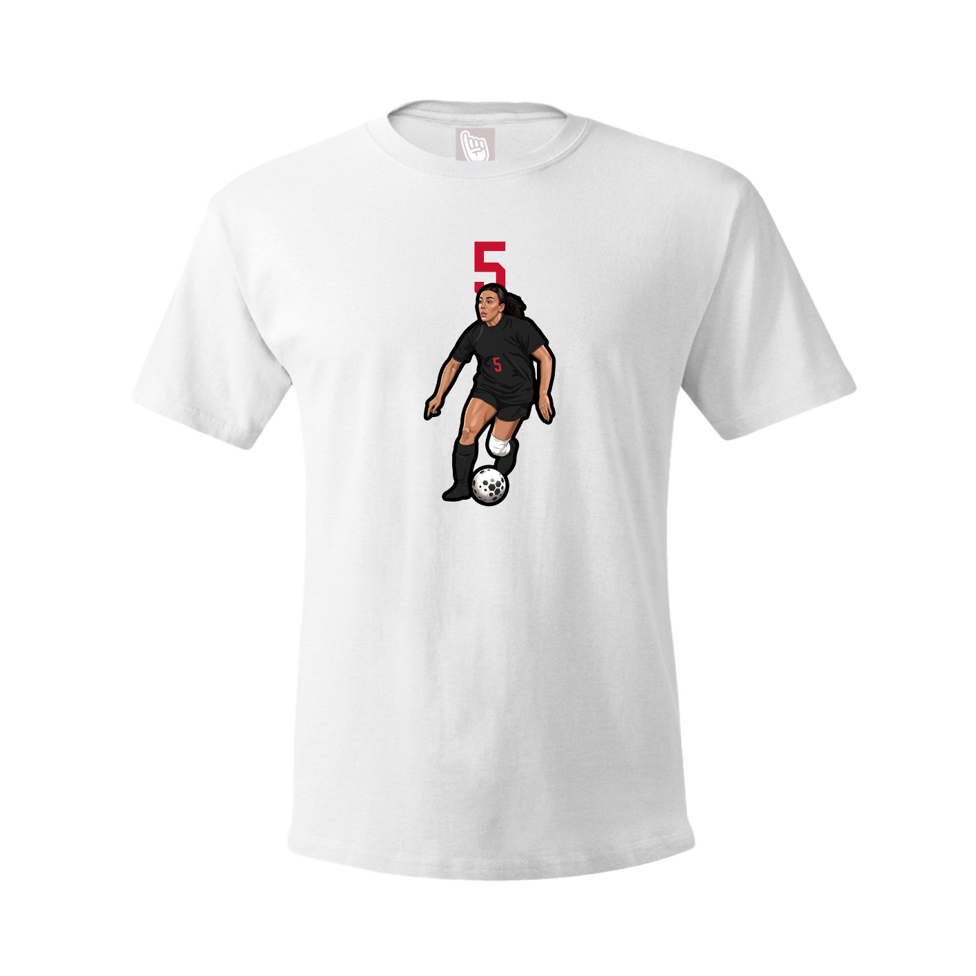 Youth Tee — Number Top in White