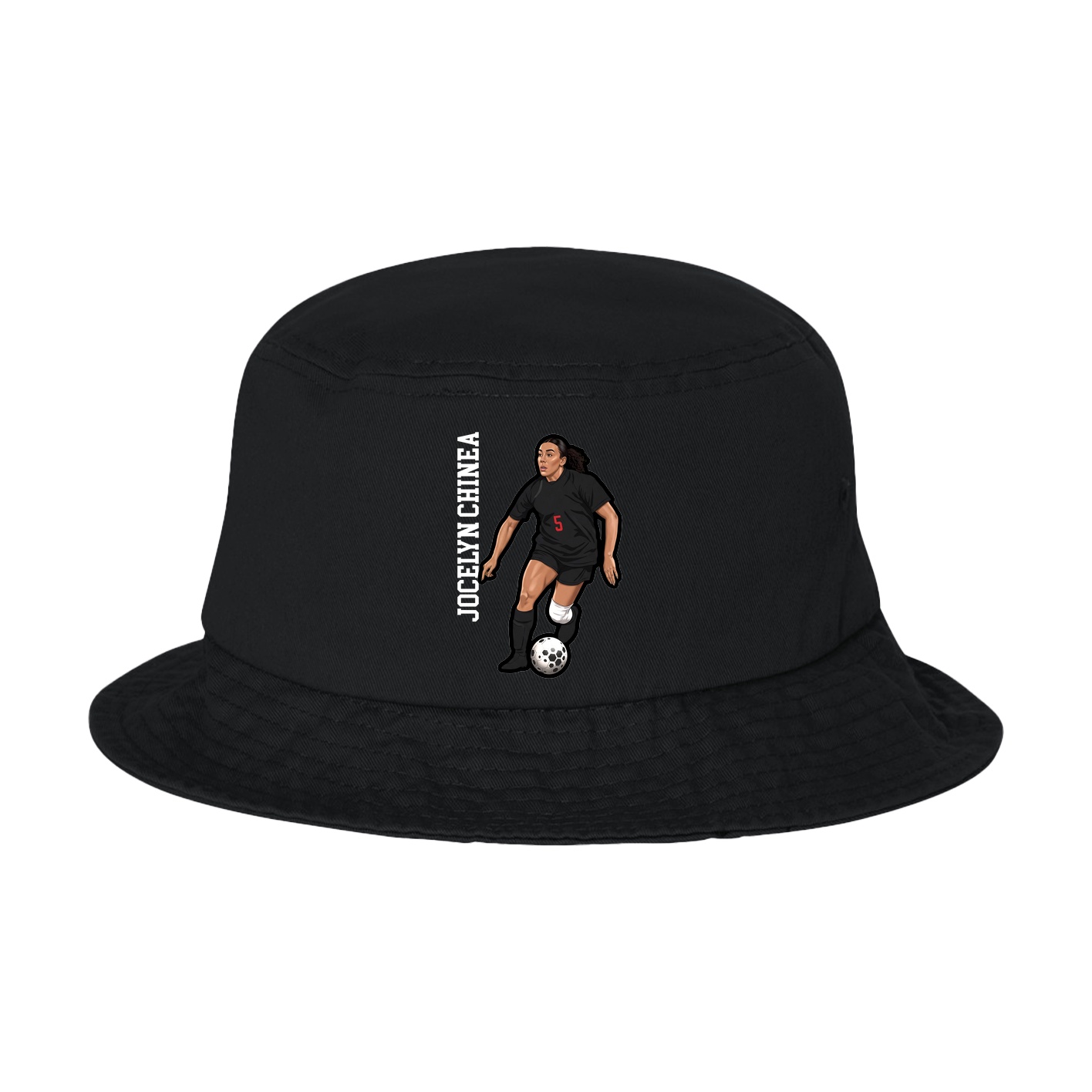 Bucket Cap — Name Vertical in Black